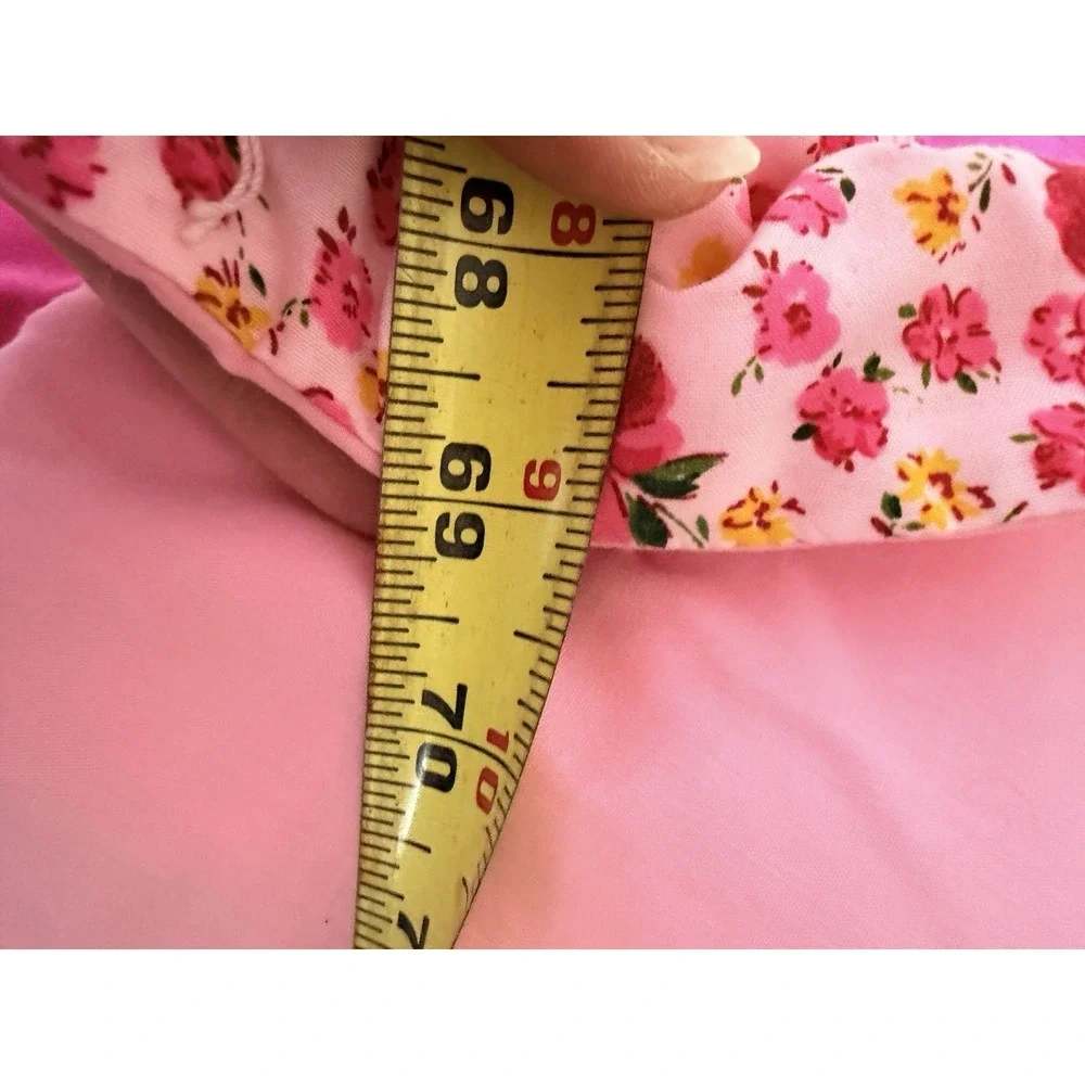 Handmade Quilt 69 By 45 Pink & Floral Retro New Cottage‎ Grandmacore Blanket